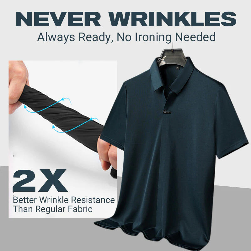 🔥Men’s Casual Lapel Breathable Wrinkle-free T-shirt