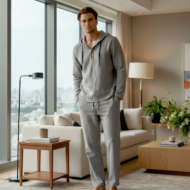 💥Men's Hooded Casual Loose Top & Pants 2-Piece Set