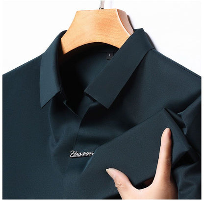 🔥Men’s Casual Lapel Breathable Wrinkle-free T-shirt