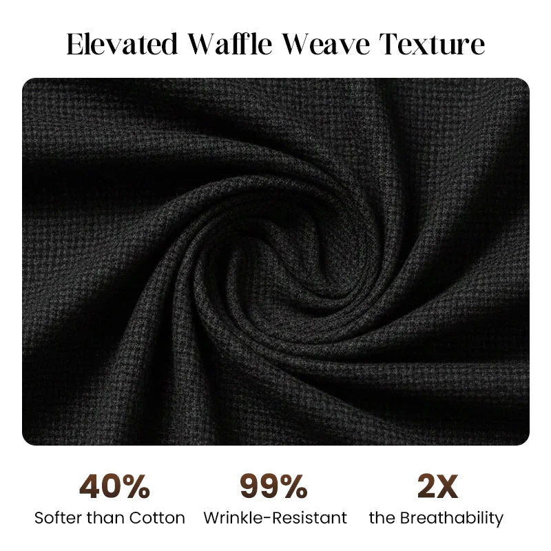 ⭐ 2026 Best Seller | Casual Waffle Shirt & Pants Set | Ready-to-Wear Comfort