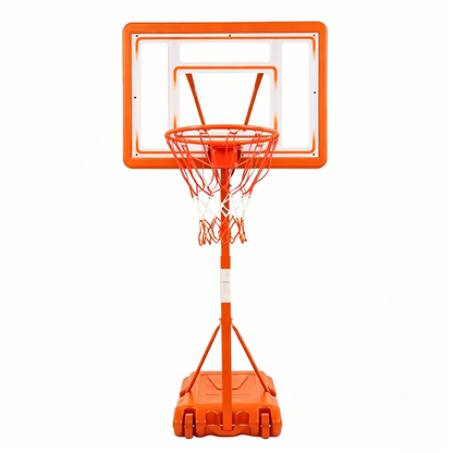 Portable Pool Basketball Hoop and Volleyball Set for Swimming Pools With Two Ball