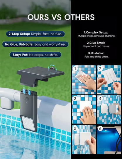 Poolside Solar Light for Swimming Pool