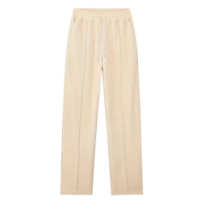 Men’s Waffle Knit Sweatshirt & Straight-Leg Pants Set – Cozy, Breathable & Effortlessly Stylish 👕👖